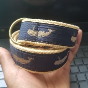 Cape Cod Canvas Whale D Ring Belt S